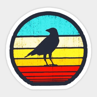 Crow Bird Sunset Sticker